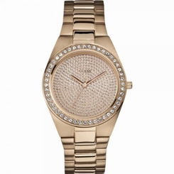 Guess Watches : W12651L1 Quartz Rose Gold Dial Stainless Steel Women Watch