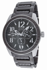 Guess Watches : W13578G1 Quartz Black Dial Stainless Steel Case With Stainless Steel Bracelet Men Watch