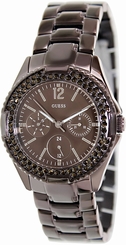 Guess Watches : W13631LI Brown Dial Brass Band Women Watch