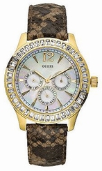 Guess Watches : W15512L1 Trend Leather Strap Women Watch