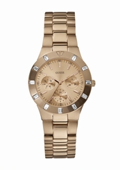 Guess Watches : W16017L1 Quartz Rose Gold Tone Stainless Steel Case And Bracelet Women Watch