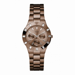Guess Watches : W17005L1 Quartz Brown Dial Stainless Steel Case With Bracelet Women Watch