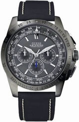Guess Watches : W18539G1 Quartz Chronograph Black Silicone Men Watch