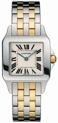 Cartier Watches : W25067Z6 Calibre 690 Quartz Polished Stainless Steel Silver With Roman Numerals Dial 18k Yellow Gold And Stainless Steel Band Women Watch