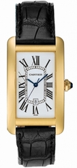 Cartier Watches : W2603156 Automatic 18kt Yellow Gold Silver Dial Crocodile Brown Leather Band Men Watch