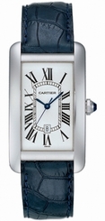 Cartier Watches : W2603256 Automatic 18kt White Gold Silver Dial Crocodile Leather Black Band Men Watch
