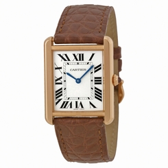 Cartier Watches : W5200025 Quartz Roman Numerals Dial Brown Leather Women Watch