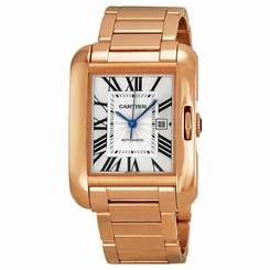 Cartier Watches : W5310003 Silver Flinque Dial Fixed 18kt Rose Gold Band Women Watch