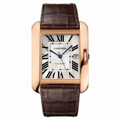 Cartier Watches : w5310004 Automatic Date 18k Rose Gold Case Brown Leather Men Watch