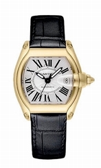 Cartier Watches : W62005V2 Calibre 3110 Automatic Solid 18k Yellow Gold Silver Sunray Roman Numeral With Manified Date At 3 Dial Black Crocodile Leather, Comes With Additional Easy To Change (no Tools Necessary) Black Fabric Band Men Watch