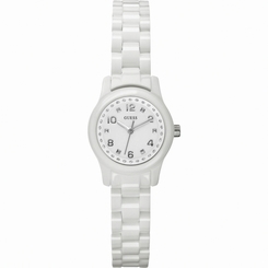 Guess Watches : W65022L1 Quartz White Dial Polycarbonate Case And Polycarbonate Strap Women Watch
