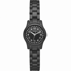 Guess Watches : W65022L2 Quartz Black Dial Stainless Steel Case With Black Ceramic Bracelet Women Watch