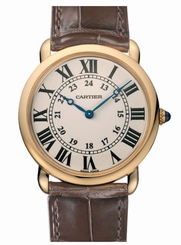 Cartier Watches : W6800251 Automatic 18kt Rose Gold Silver Dial Crocodile Brown Leather Band Men Watch