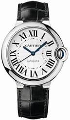 Cartier Watches : W69017Z4 Silver Dial Crocodile Leather Band Women Watch