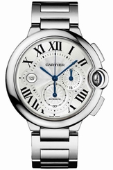 Cartier Watches : W6920002 Automatic Polished Stainless Steel Silver Chronograph With Date At 9 Dial Stainless Steel Band Men Watch