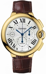 Cartier Watches : W6920007 Automatic 18kt Yellow Gold Silver Dial Crocodile Brown Leather Band Men Watch