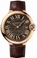Cartier Watches : W6920037 Automatic Caliber 049 18k Polished Rose Gold Brown Guilloche Dial Dial Brown Crocodile Leather Band Men Watch