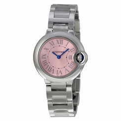 Cartier Watches : W6920038 Quartz Roman Numerals Pink Dial Stainless Steel Women Watch