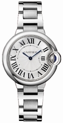Cartier Watches : W6920084 Battery Operated Cartier 057 Quartz Polished Stainless Steel Silver Opaline Dial Polished And Brushed Stainless Steel Band Women Watch