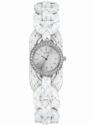 Guess Watches : W70027L1 Quartz White Dial Stainless Steel Case With White Leather Strap Women Watch