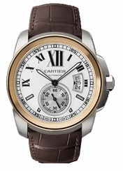 Cartier Watches : W7100011 Automatic 27 Jewels, Calibre 1904-PS MC with Approx. 48Hr Power Reserve 18kt Rose Gold And Stainless Steel - Brushed And Polished Silver With Black Roman Numerals And 60 Min. Scale On Outer Ring, Date At 3 And Large Seconds Sub-