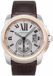 Cartier Watches : W7100039 Automatic 27 Jewels, Calibre 1904-PS MC with Approx. 48Hr Power Reserve 18kt Rose Gold And Stainless Steel - Brushed And Polished Silver With Black Roman Numerals And 60 Min. Scale On Outer Ring, Date At 3 And Large Seconds Sub-