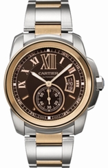Cartier Watches : W7100050 Automatic 27 Jewels, Calibre 1904-PS MC with Approx. 48Hr Power Reserve 18kt Rose Gold And Stainless Steel - Brushed And Polished Chocolate Colored Dial 18kt Rose Gold And Stainless Steel - Brushed And Polished Band Men Watch