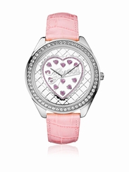 Guess Watches : W75064L1 Silver Dial Leather Women Watch