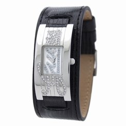 Guess Watches : W80055L1 Quartz Analog Black Leather Women Watch