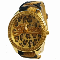 Guess Watches : W85038L7 Gold Dial Gold Band Women Watch