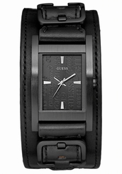 Guess Watches : W85094G1 Analog Black Dial Stainless Steel Bracelet Men Watch