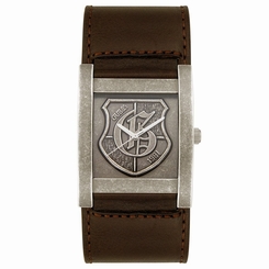 Guess Watches : W90026G2 Silver Dial Leather Men Watch