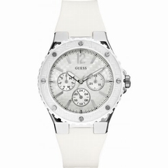 Guess Watches : W90084L1 Mineral Crystal Glass Silicone Band Women Watch