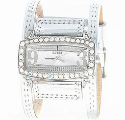 Guess Watches : W95039L1 Quartz Analog Crystal Bezel Leather and Plastic Women Watch