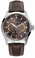 Guess Watches : W95046G2 Dress Leather Strap Men Watch