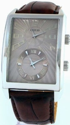 Guess Watches : W95059G2 Quartz Analog Brown Leather Men Watch