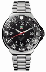 TAG Heuer Watches : WAC1110.BA0850 Quartz Black Dial Date Stainless Steel Men Watch