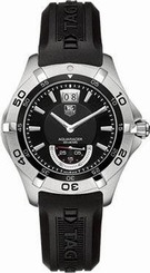 TAG Heuer Watches : WAF1010.FT8010 Quartz Grande Date Black Rubber Men Watch