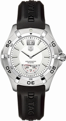 TAG Heuer Watches : WAF1011.FT8010 Quartz Grande Date Black Rubber Men Watch