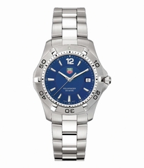 TAG Heuer Watches : WAF1113.BA0801 Quartz Blue Dial Date Stainless Steel Men Watch