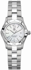 TAG Heuer Watches : WAF1414.BA0823 Swiss Quartz White Mother of Pearl Dial 300M Date Stainless Steel Women Watch