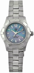 TAG Heuer Watches : WAF1417.BA0823 Blue Mother Of Pearl Dial Date Stainless Steel Women Watch