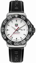 TAG Heuer Watches : WAH1111.BT0714 Quartz White Dial Date Black Rubber Men Watch
