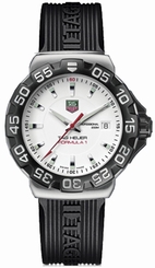 TAG Heuer Watches : WAH1111.FT6024 Quartz White Dial Stainless Steel Case With Black Rubber Strap Men Watch