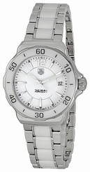 TAG Heuer Watches : WAH1211.BA0861 Quartz Analog Date Stainless Steel and White Ceramic Women Watch