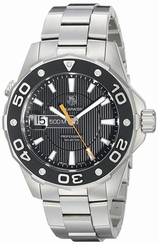 TAG Heuer Watches : WAJ1110.BA0870 Black Dial Stainless Steel Band Men Watch