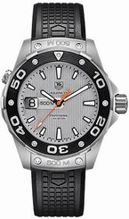 TAG Heuer Watches : WAJ1111.FT6015 Swiss Quartz 500M Date Black Rubber Men Watch