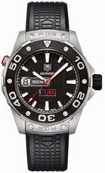 TAG Heuer Watches : WAJ2118.FT6015 Automatic Date 500 Meter Water Resistant Team USA Black Rubber Men Watch