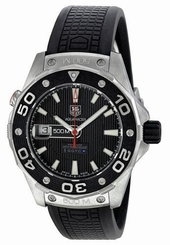 TAG Heuer Watches : WAJ2119.FT6015 Automatic Date 500 Meter Water Resistant GGYC Defender Aquaracer Men Watch