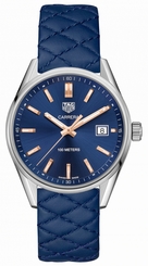 TAG Heuer Watches : WAR1112.FC6391 Quartz Date Blue Leather Women Watch